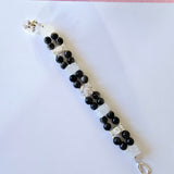 Stunning 7A grade Silver obsidian with one of a kind druzy pieces and S925 spacers