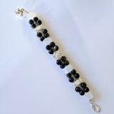 Stunning 7A grade Silver obsidian with one of a kind druzy pieces and S925 spacers