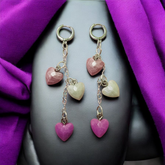 Beautiful Resin heart earings