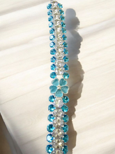 Gorgeous Blue and clear rhinestone bracelet
