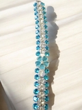 Gorgeous Blue and clear rhinestone bracelet