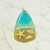 Beach themed Resin pendants