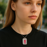 Stunning clear glitter resin pendant with flowers