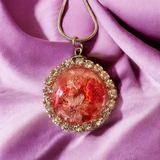 Stunning resin flower pendant