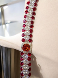 Gorgeous Clear and Red Rhinestone bracelet