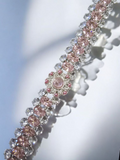 Gorgeous Women's Clear and Pink Rhinestone Bracelet