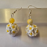 S925 daisy and honey Calcite earings