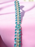 Gorgeous Blue and clear rhinestone bracelet