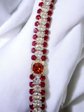 Gorgeous Clear and Red Rhinestone bracelet