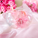 Baby pink flower resin donut pendant