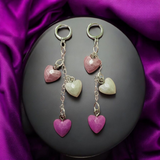 Beautiful Resin heart earings