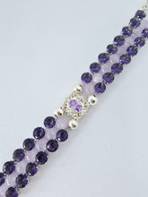 Beautiful Lavender Violet Bracelet with Purple Rhinestones
