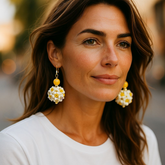 S925 daisy and honey Calcite earings