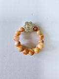 Red Zebra Jasper memory wire ring