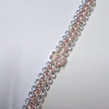 Gorgeous Women's Clear and Pink Rhinestone Bracelet
