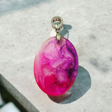 Beautiful pink and purple resin necklace