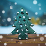 Resin Christmas tree decorations (set of 4)