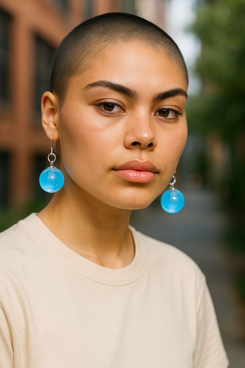 Resin coloured earrings