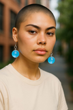Resin coloured earrings
