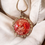 Stunning resin flower pendant