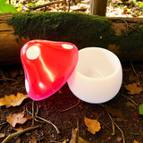 Beautiful resin mushroom jar