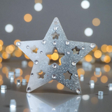 Resin Christmas tree decorations (set of 4)