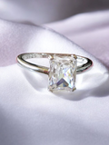 Beautiful S925 silver cubic zirconium ring size 8
