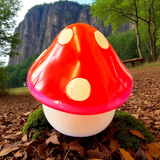 Beautiful resin mushroom jar