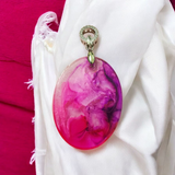 Beautiful pink and purple resin necklace