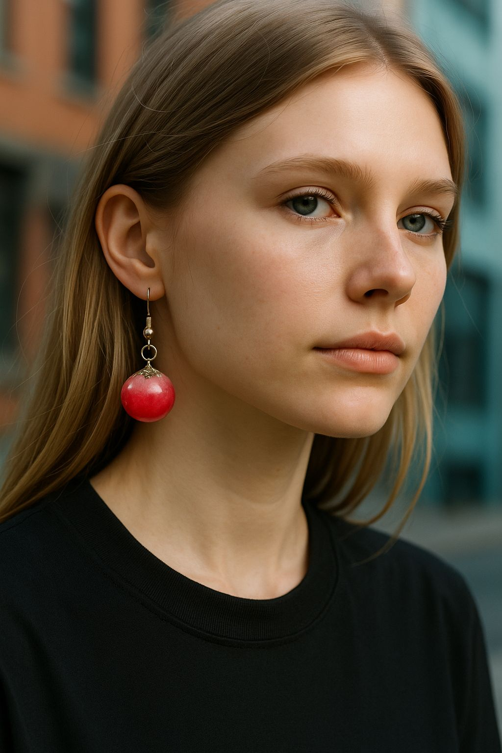 Resin coloured earrings