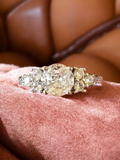 Stunning S925 silver ring with cubic zirconium crystals size 8